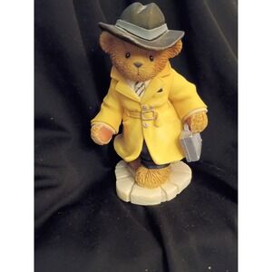 Enesco Cherished Teddies T. James Bear 2001 Membearship Figurine CT007 Detective